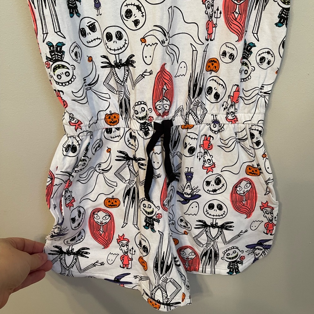 Disney Spotted Zebra Girls Nightmare Before Christmas Romper - Picture 3 of 8